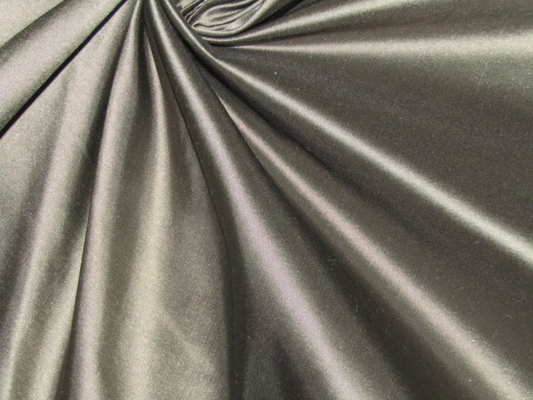 100% Pure SILK TAFFETA FABRIC charcoal grey color 54" wide TAF65[6]