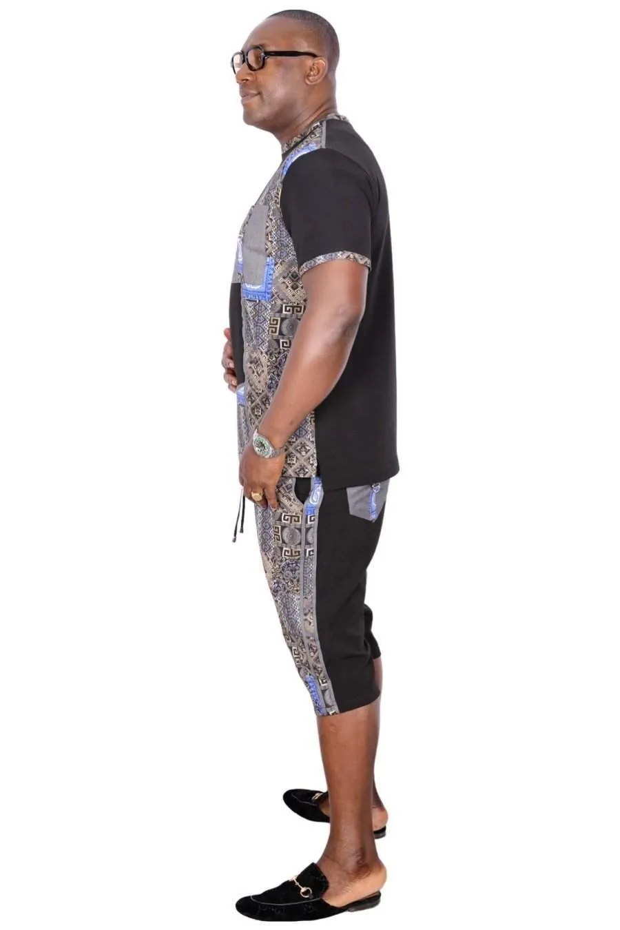 African Native Nigerian Ankara Grey