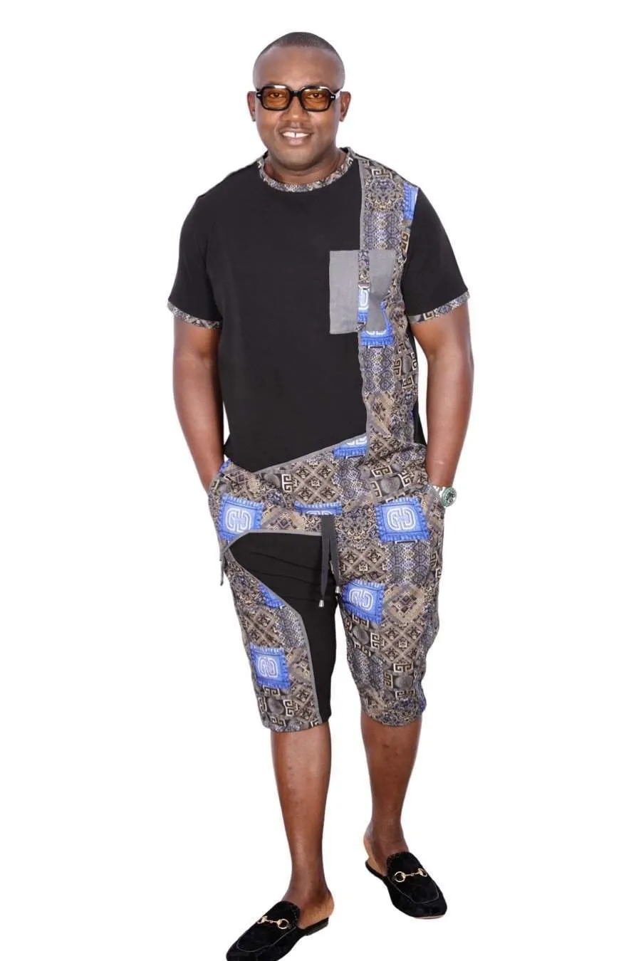 African Native Nigerian Ankara Grey