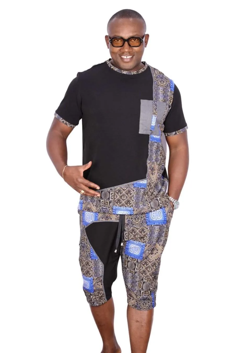 African Native Nigerian Ankara Grey