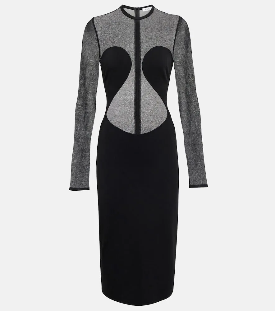 Alaia Semi-sheer paneled minidress