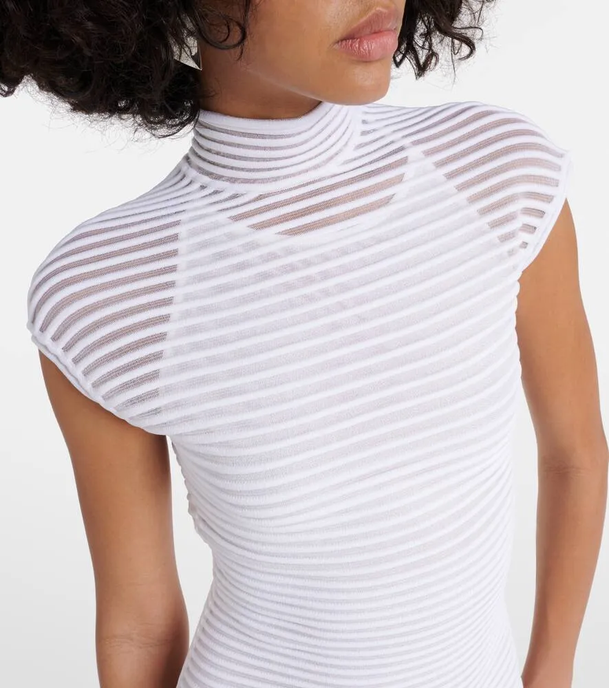 Alaia Striped minidress