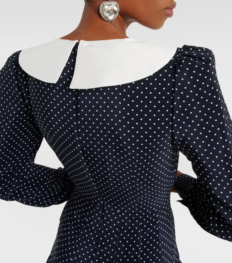 Alessandra Rich Bow-detail silk midi dress