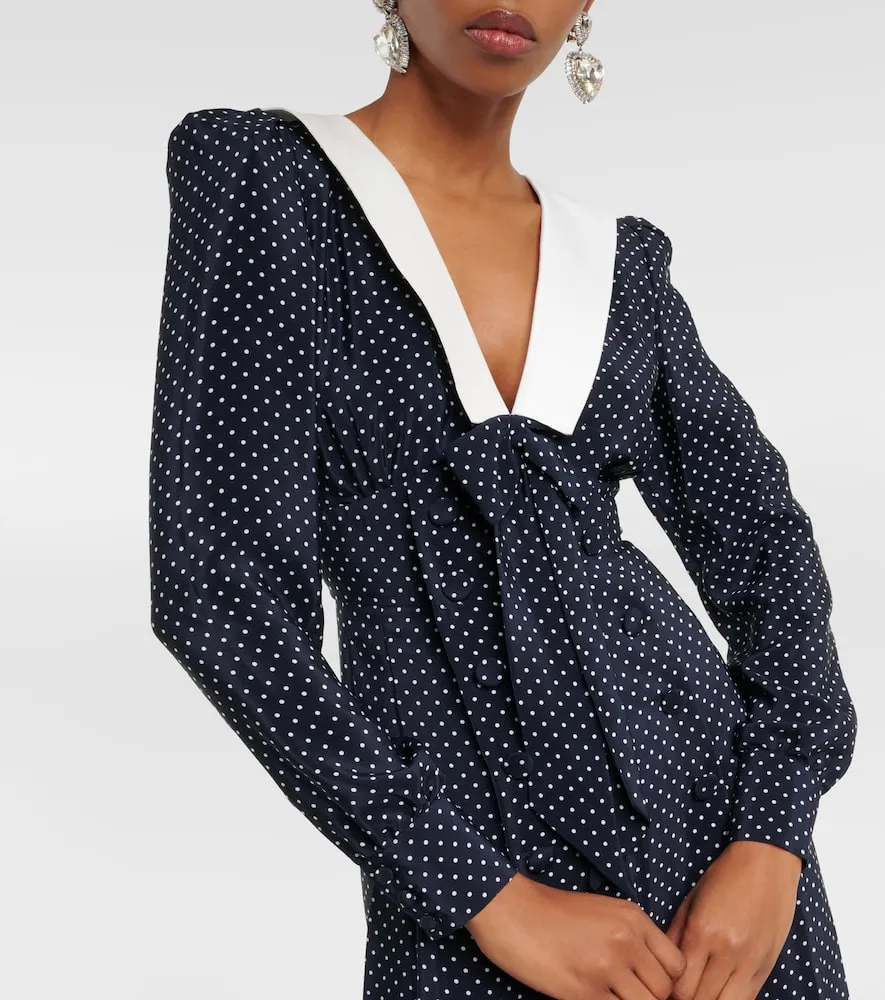 Alessandra Rich Bow-detail silk midi dress