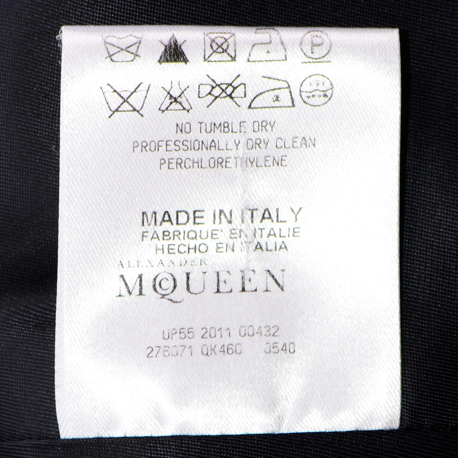 Alexander McQueen Vintage Cutaway Tuxedo Style Women's Black Jacket