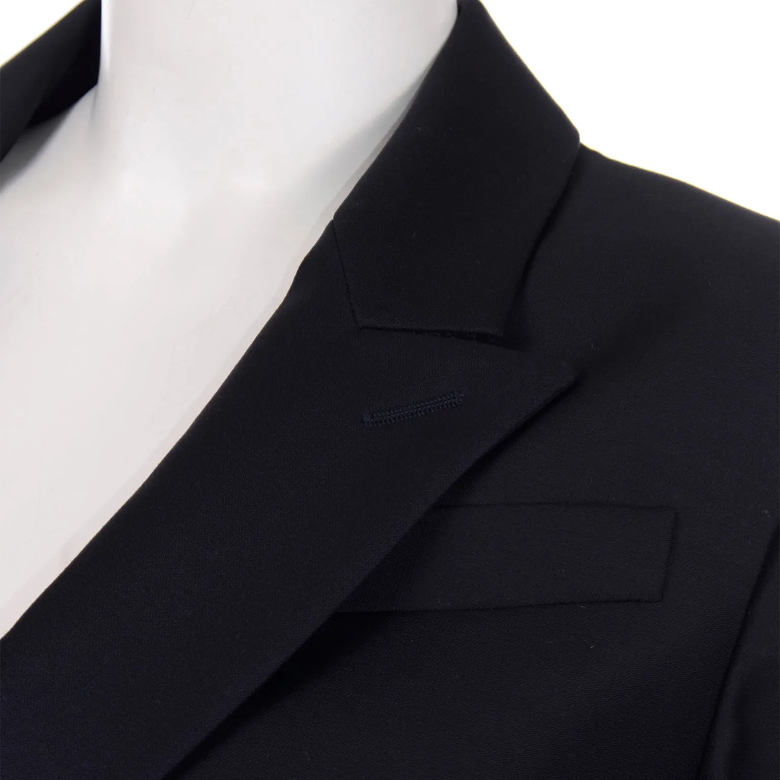 Alexander McQueen Vintage Cutaway Tuxedo Style Women's Black Jacket