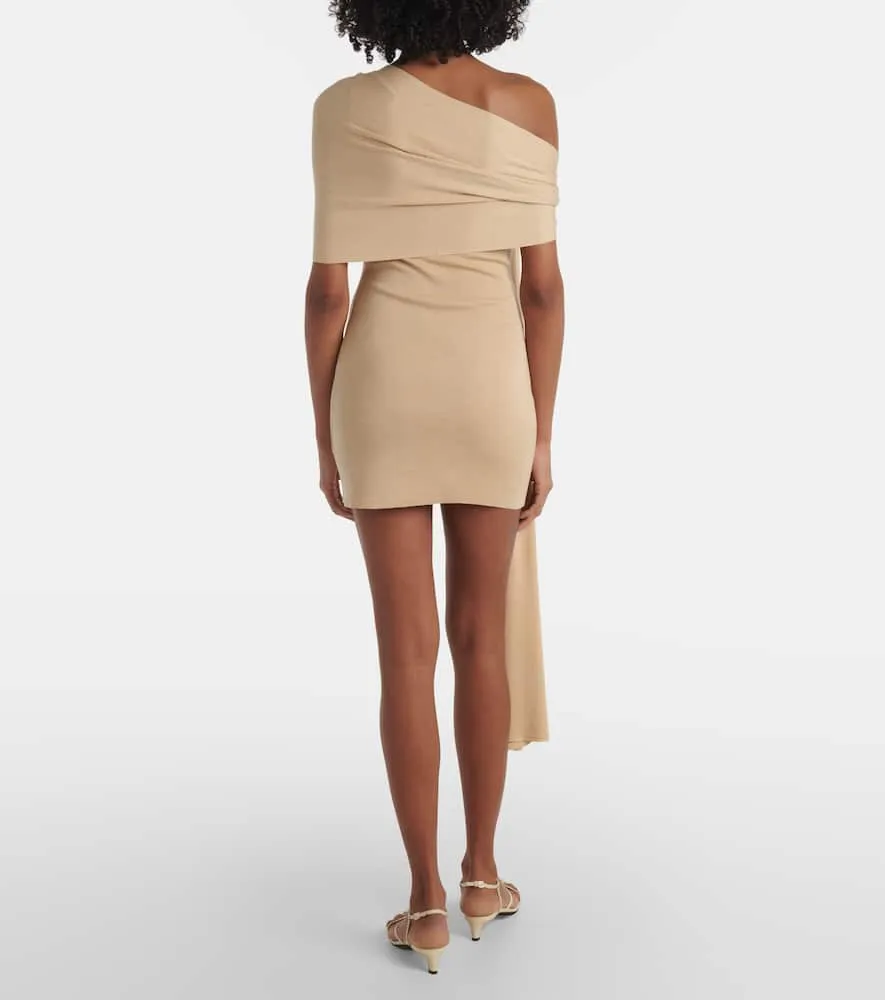 Aya Muse Chara one-shoulder silk-blend minidress