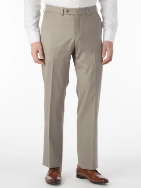 Ballin Houston Super 130s Modern Flat Front Pant in Tan
