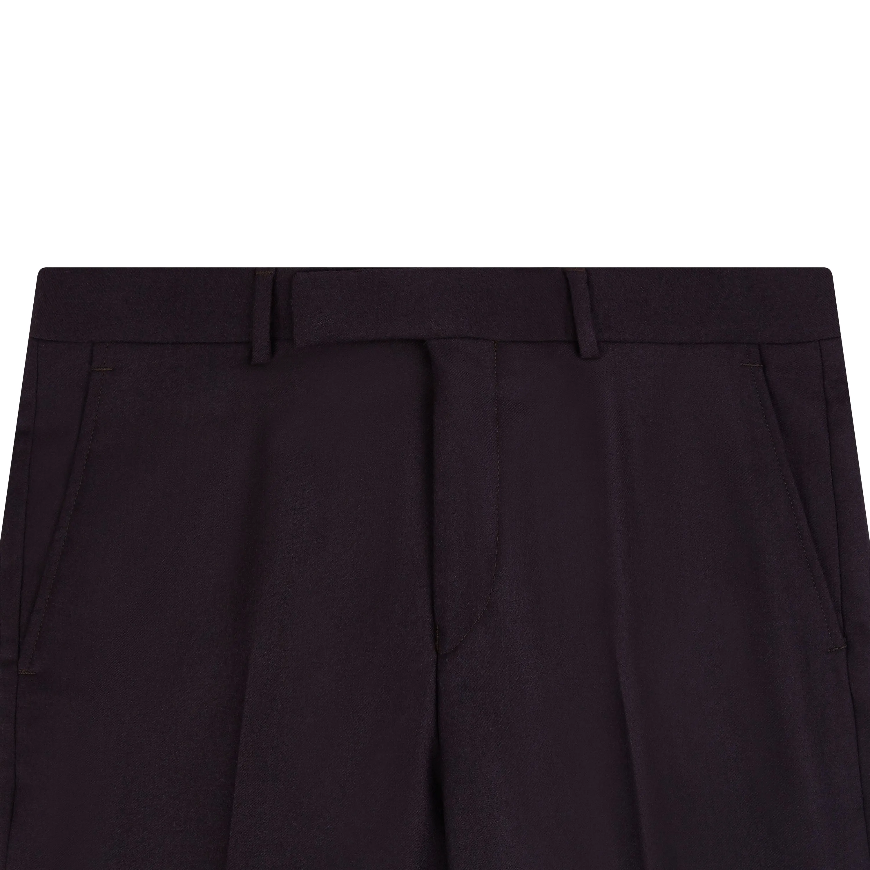 Barney Aubergine Flannel Trousers