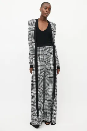 Black & White Houndstooth Knit Co-Ord Set