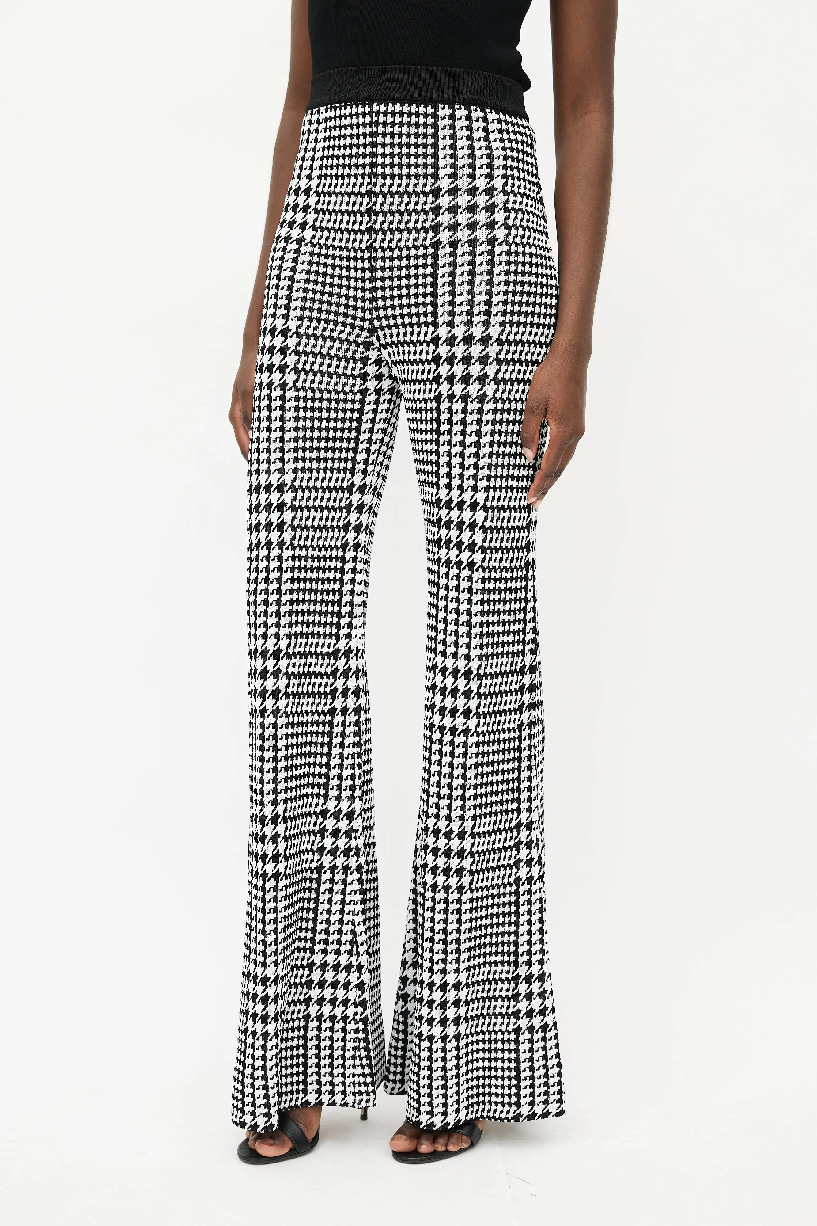Black & White Houndstooth Knit Co-Ord Set