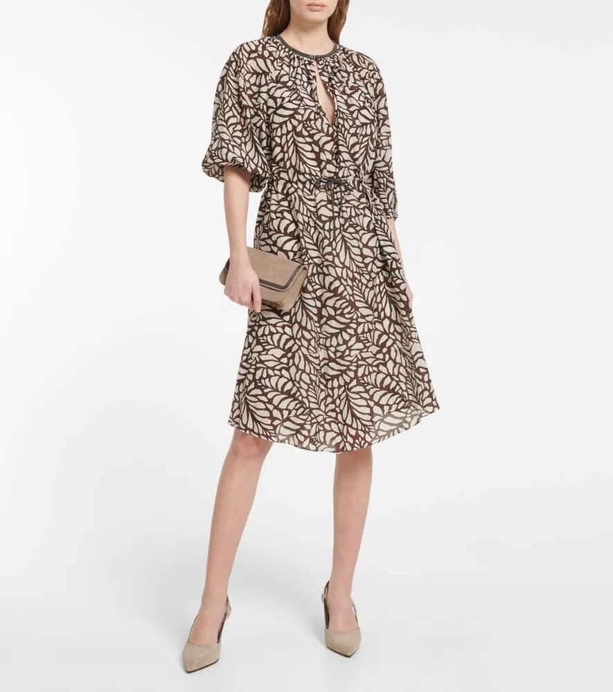 Brunello Cucinelli Cotton-blend minidress