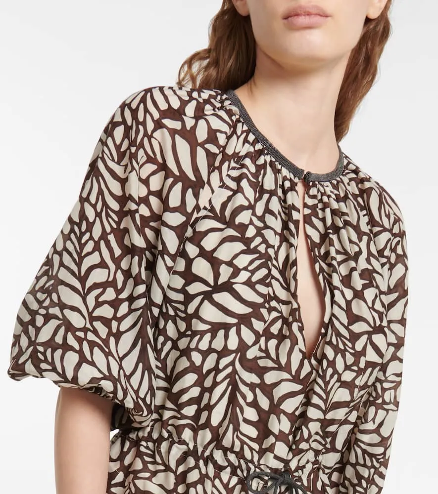 Brunello Cucinelli Cotton-blend minidress