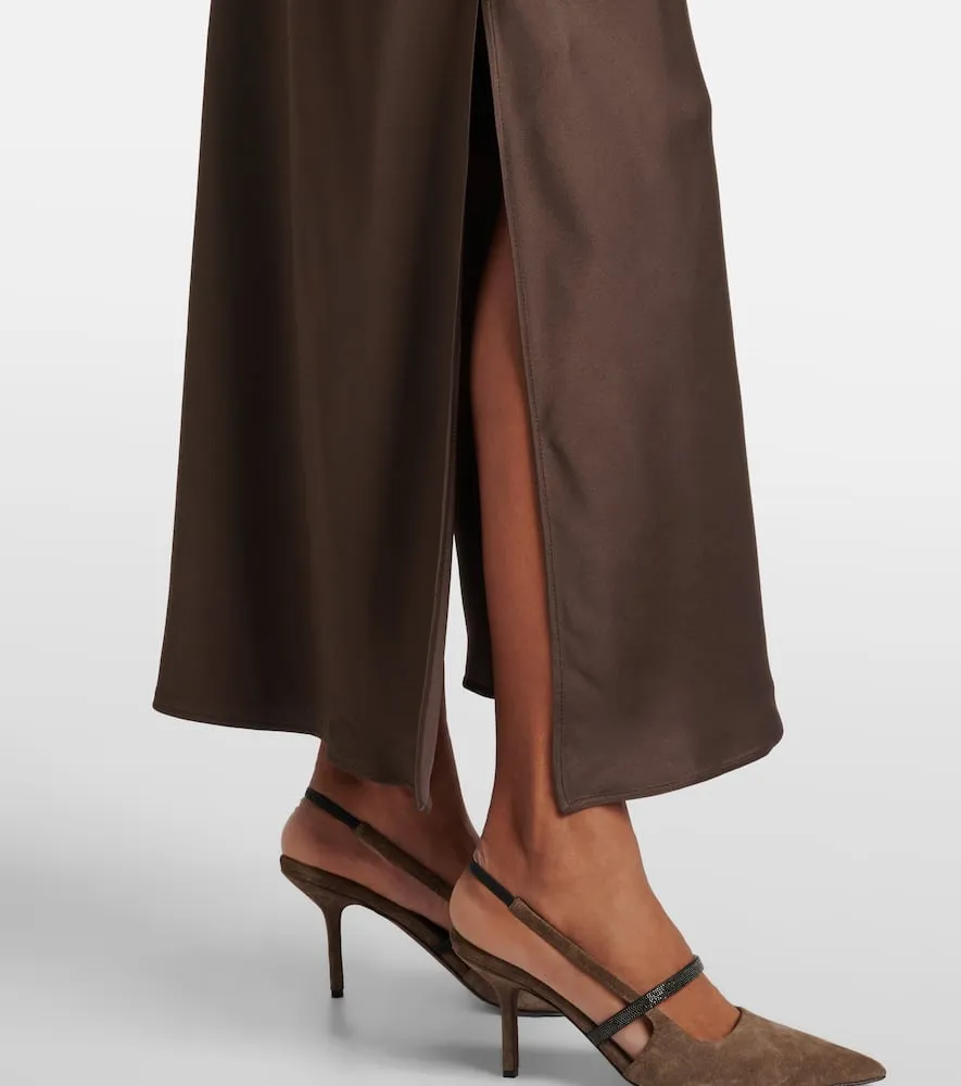 Brunello Cucinelli Satin maxi dress