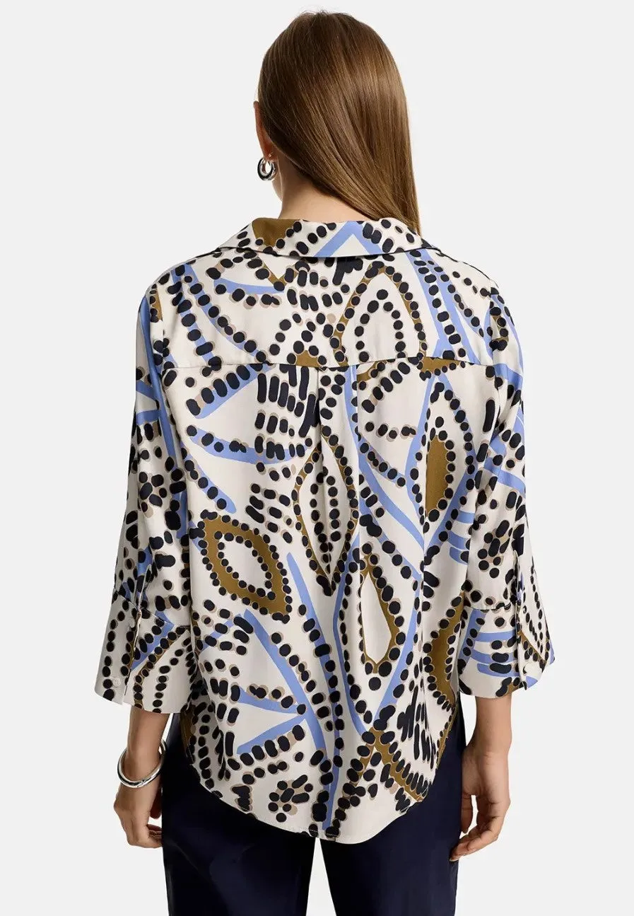 CATNOIR Brown & Cream Pattered Blouse