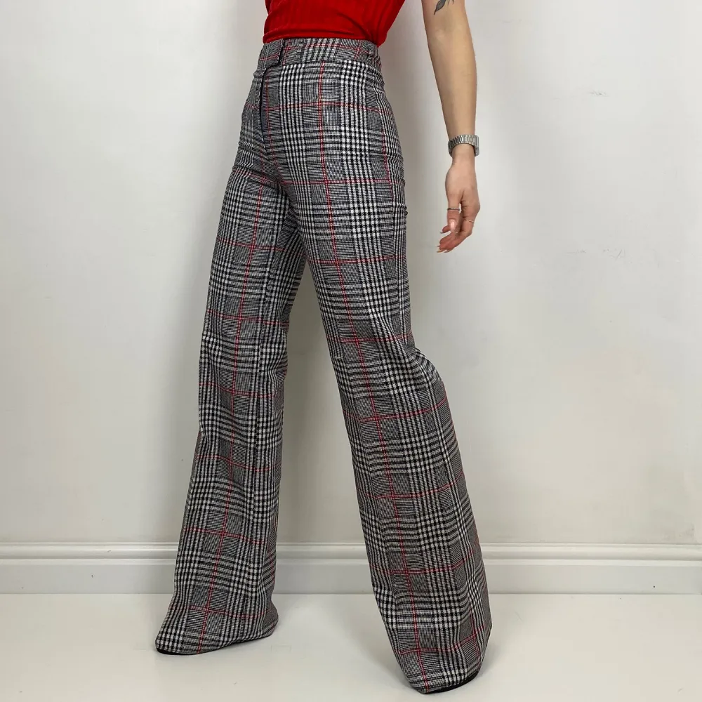 Check Flare Trousers - XS/S