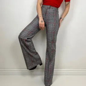 Check Flare Trousers - XS/S