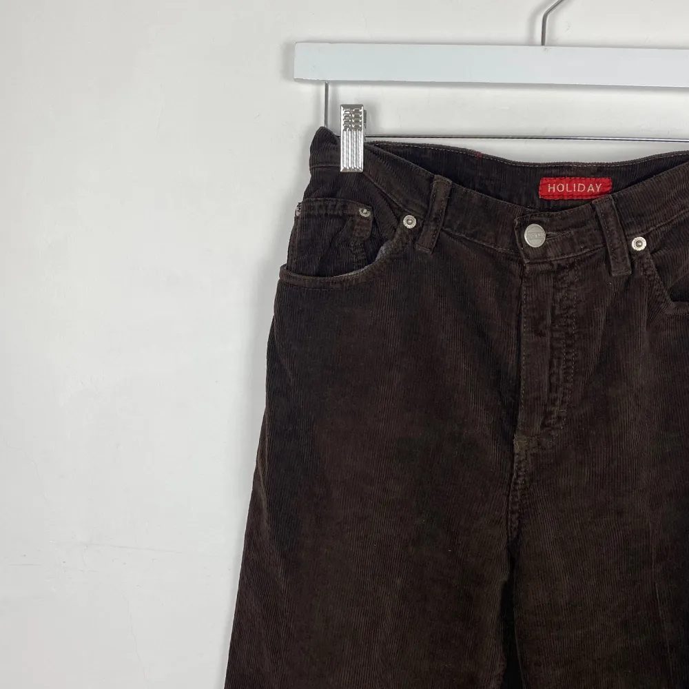 Chocolate Brown Cord Trousers - SMALL