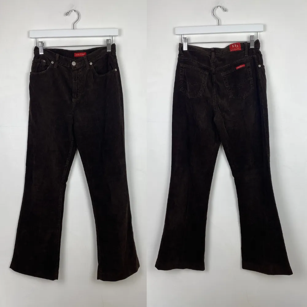 Chocolate Brown Cord Trousers - SMALL