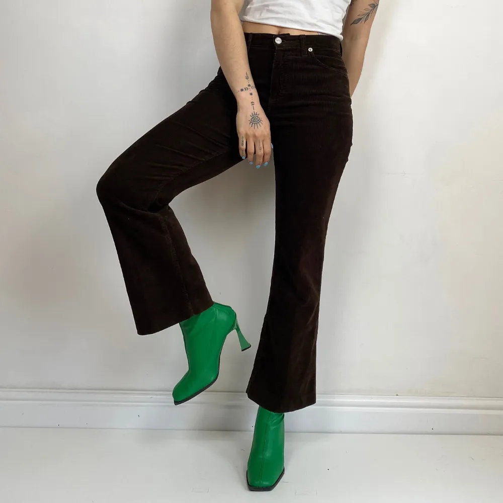 Chocolate Brown Cord Trousers - SMALL