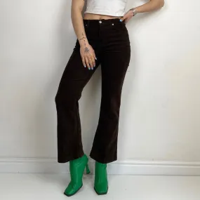 Chocolate Brown Cord Trousers - SMALL