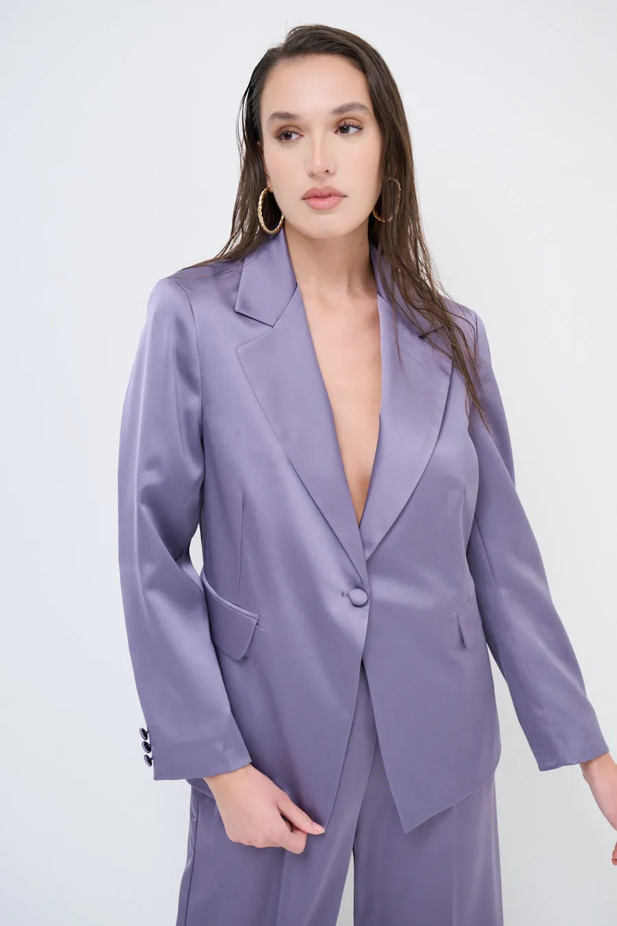 Classic plaid oversized blazer wholesale