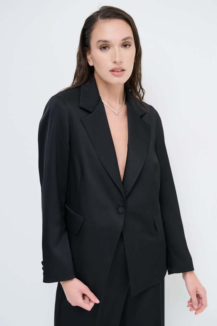 Classic plaid oversized blazer wholesale