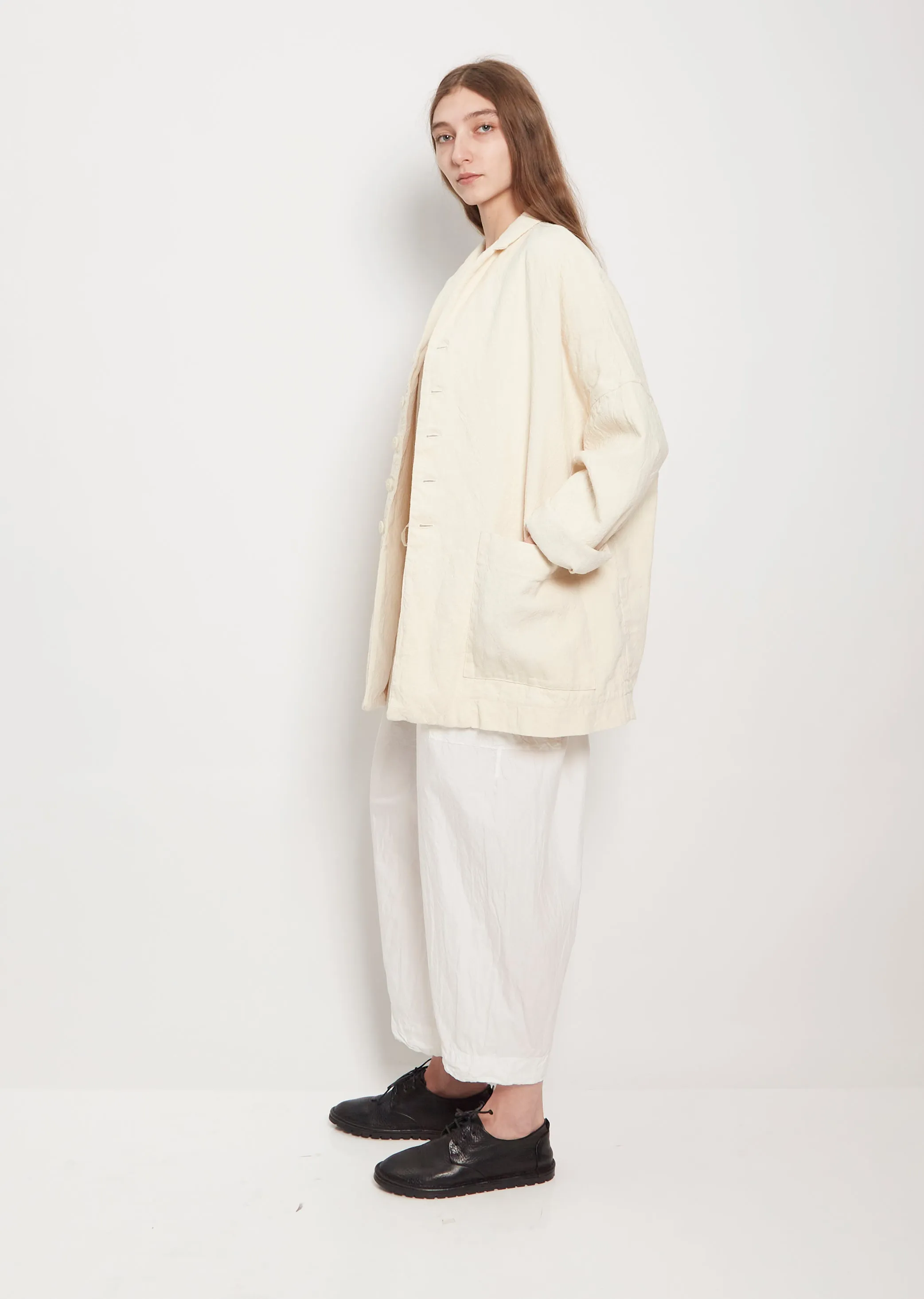 Cotton/Linen Big Blazer