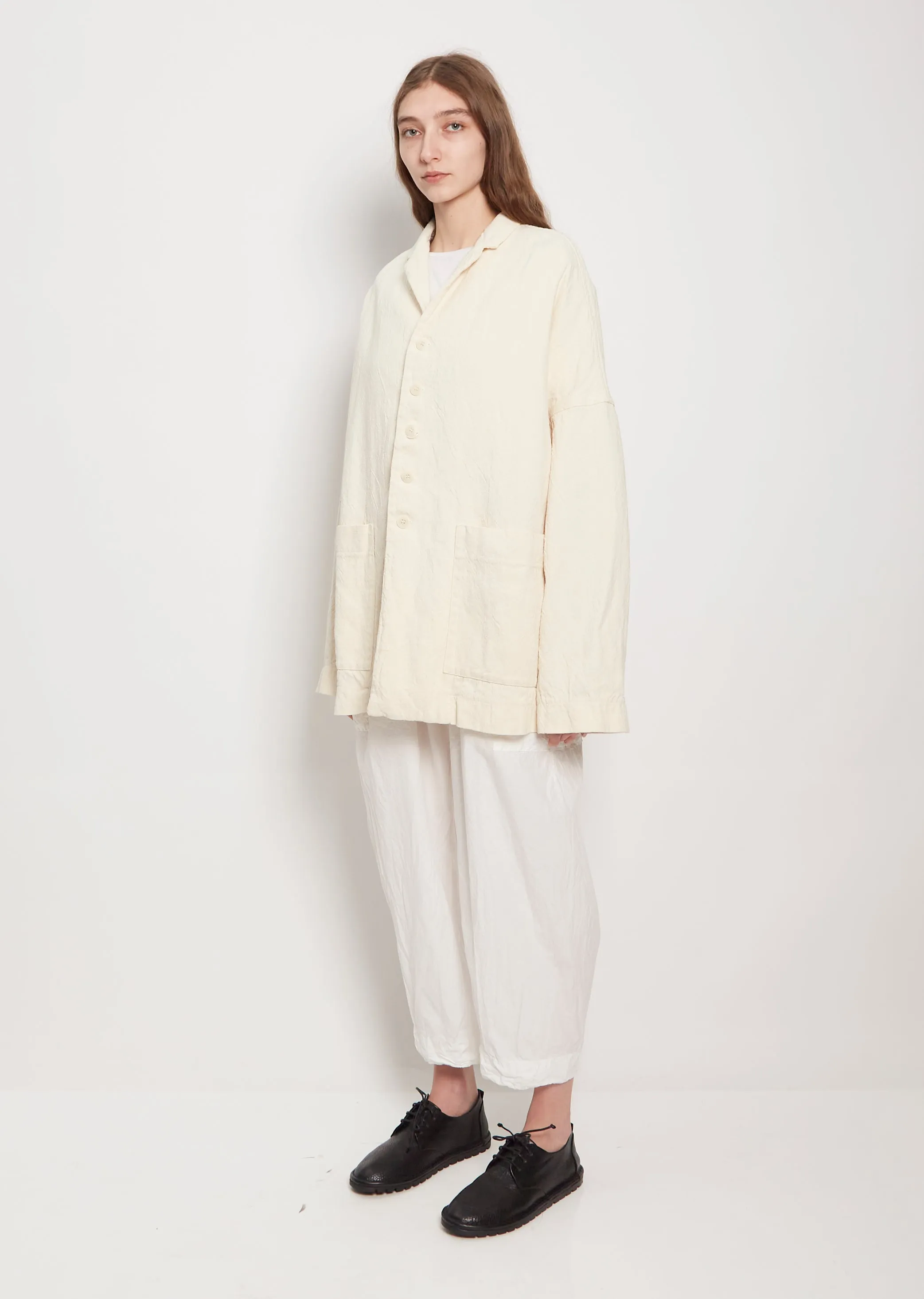 Cotton/Linen Big Blazer