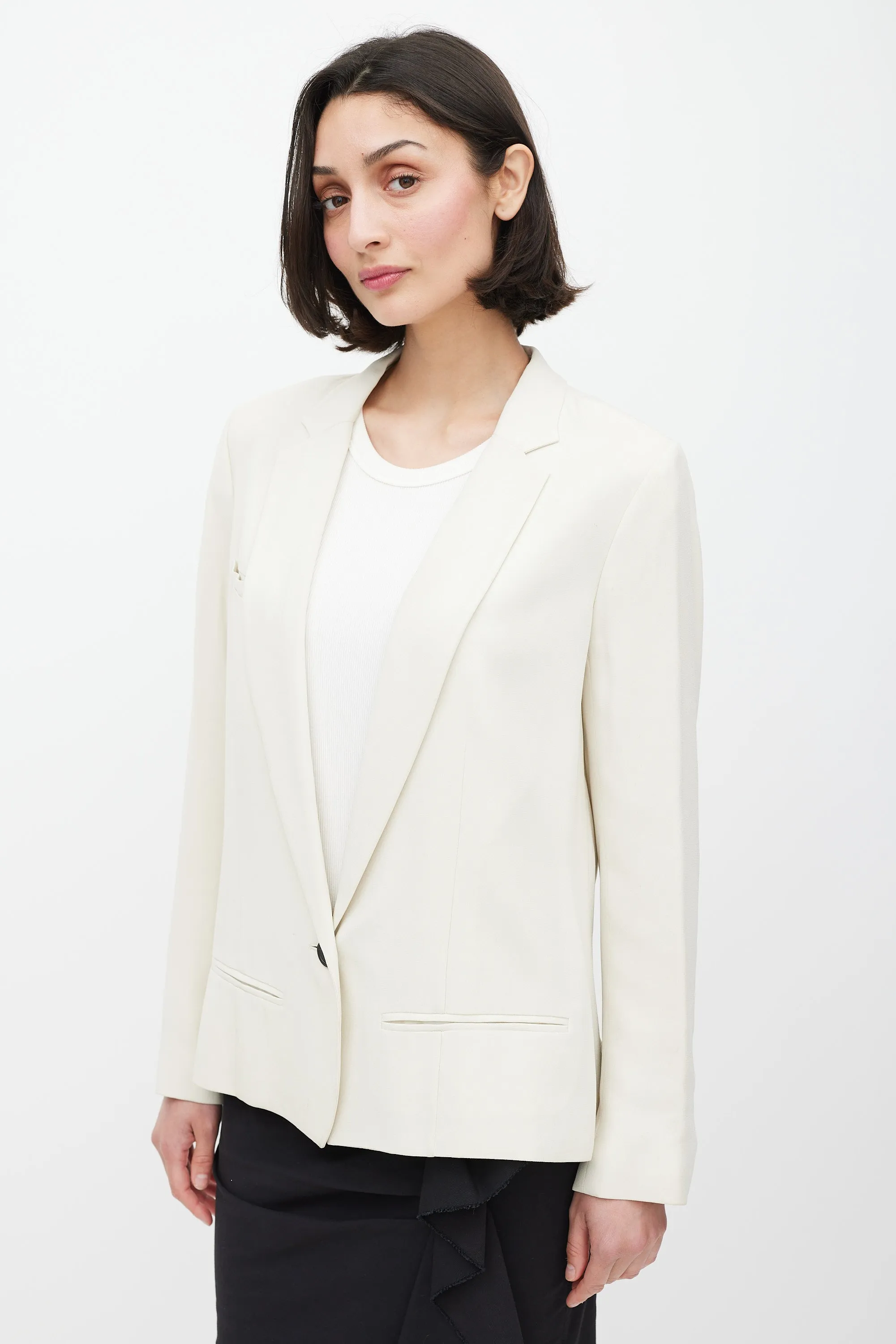 Cream Three Pocket Blazer