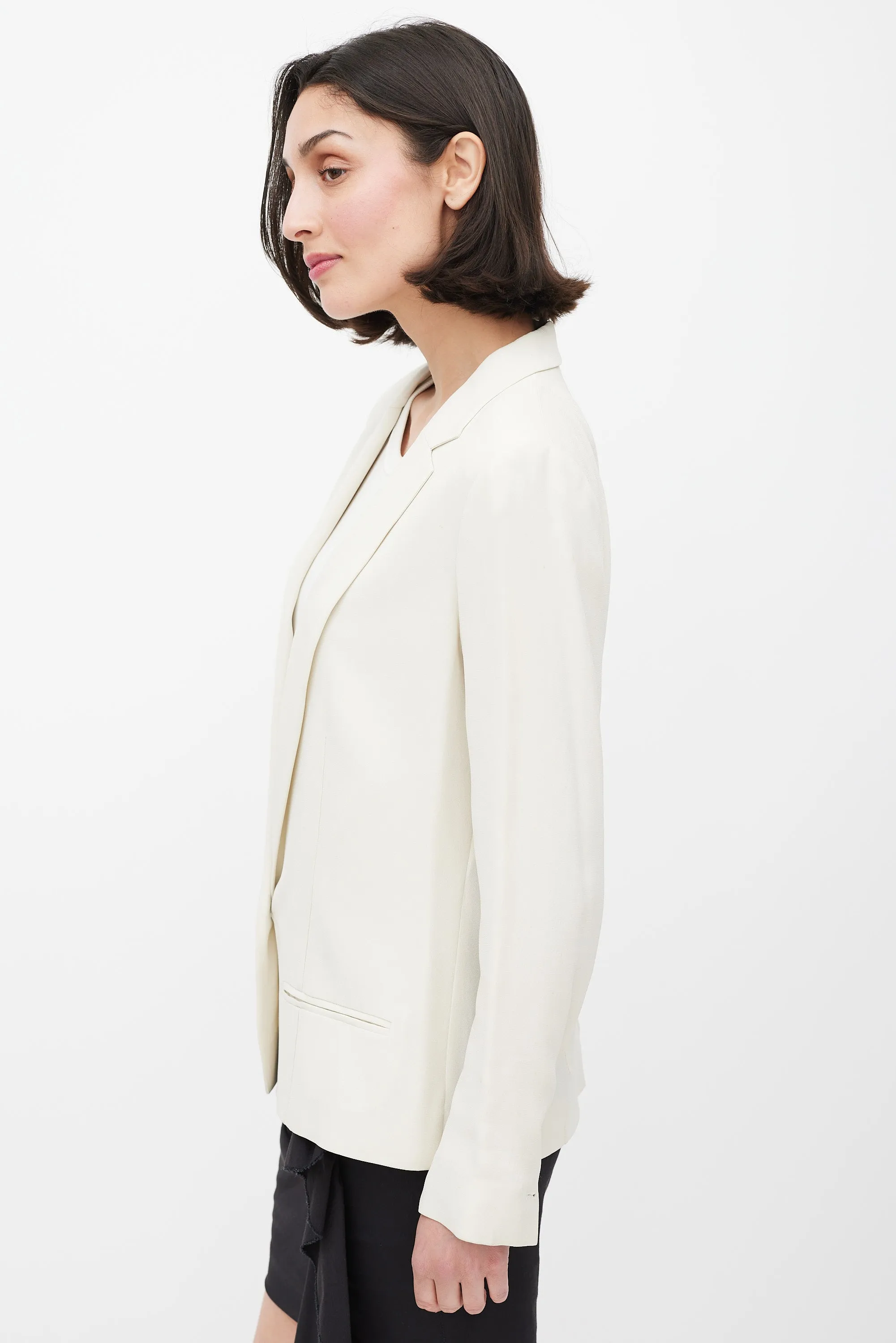 Cream Three Pocket Blazer