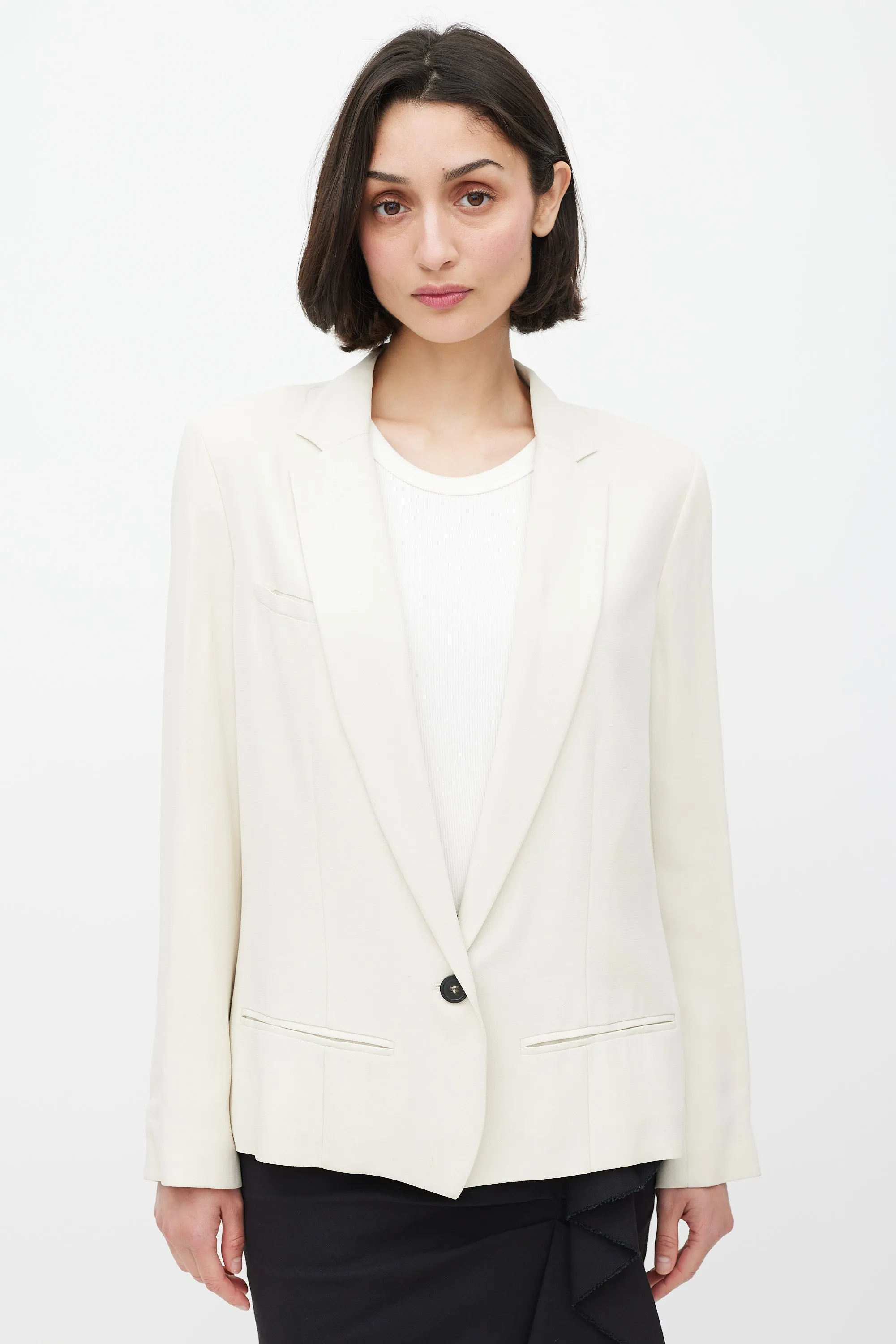 Cream Three Pocket Blazer