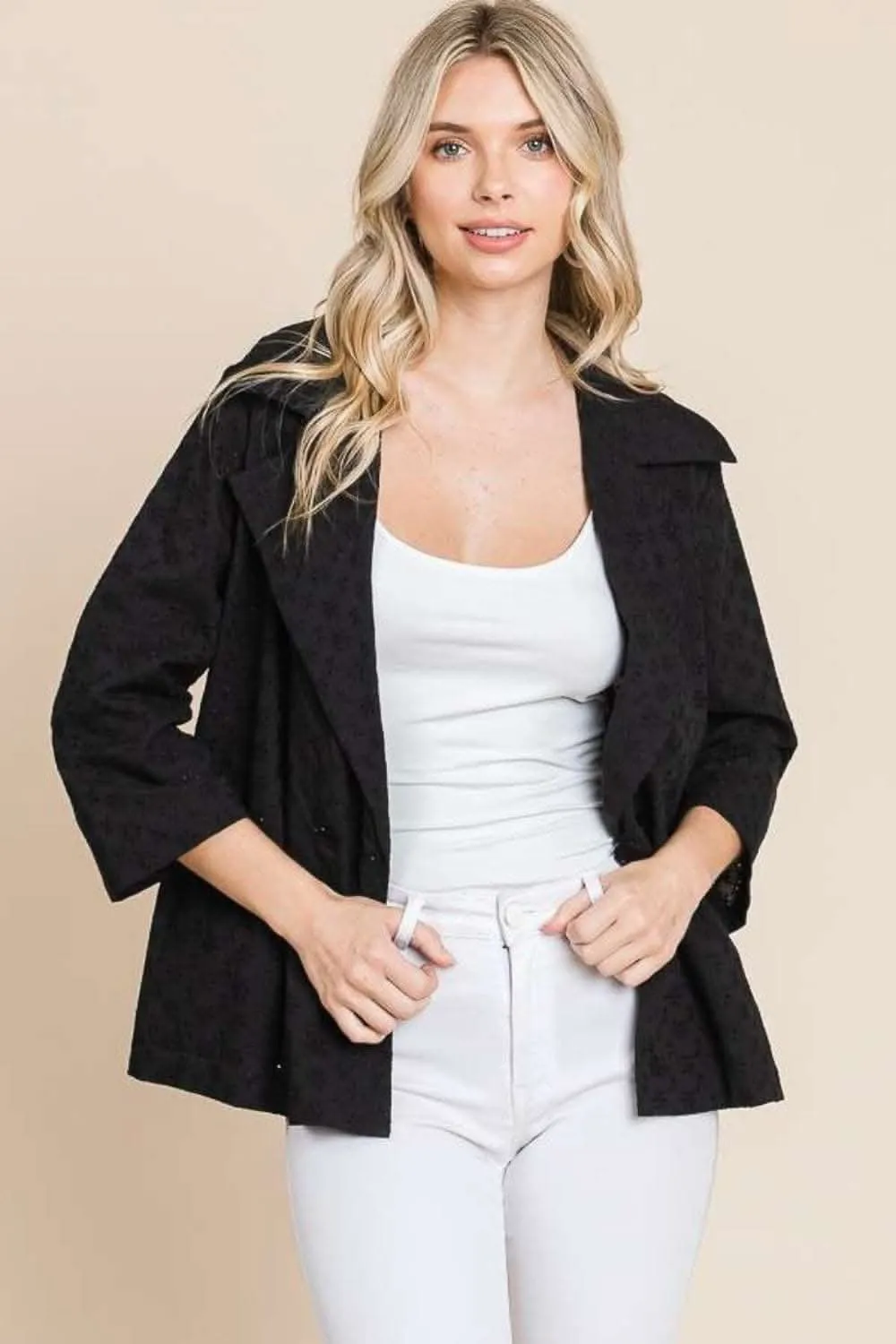 Culture Code chic eyelet jacket