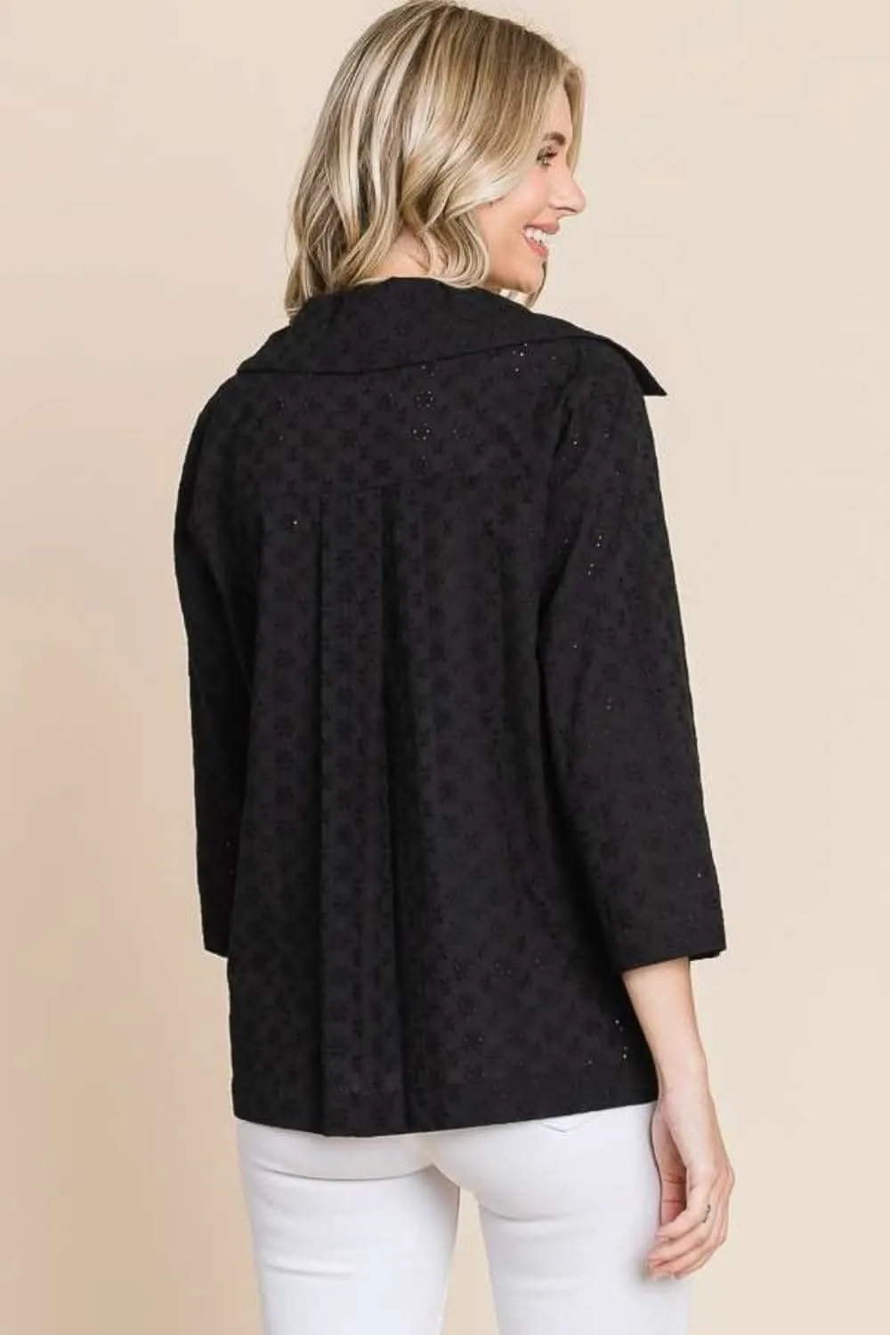 Culture Code chic eyelet jacket
