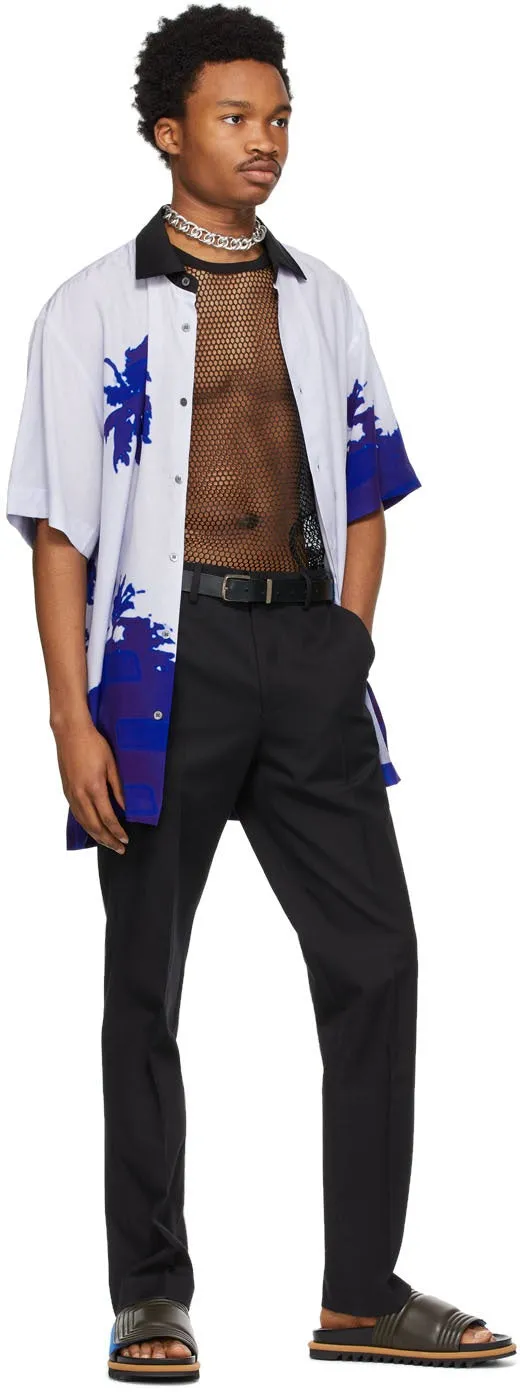 Dries Van Noten Black Twill Tapered Trousers