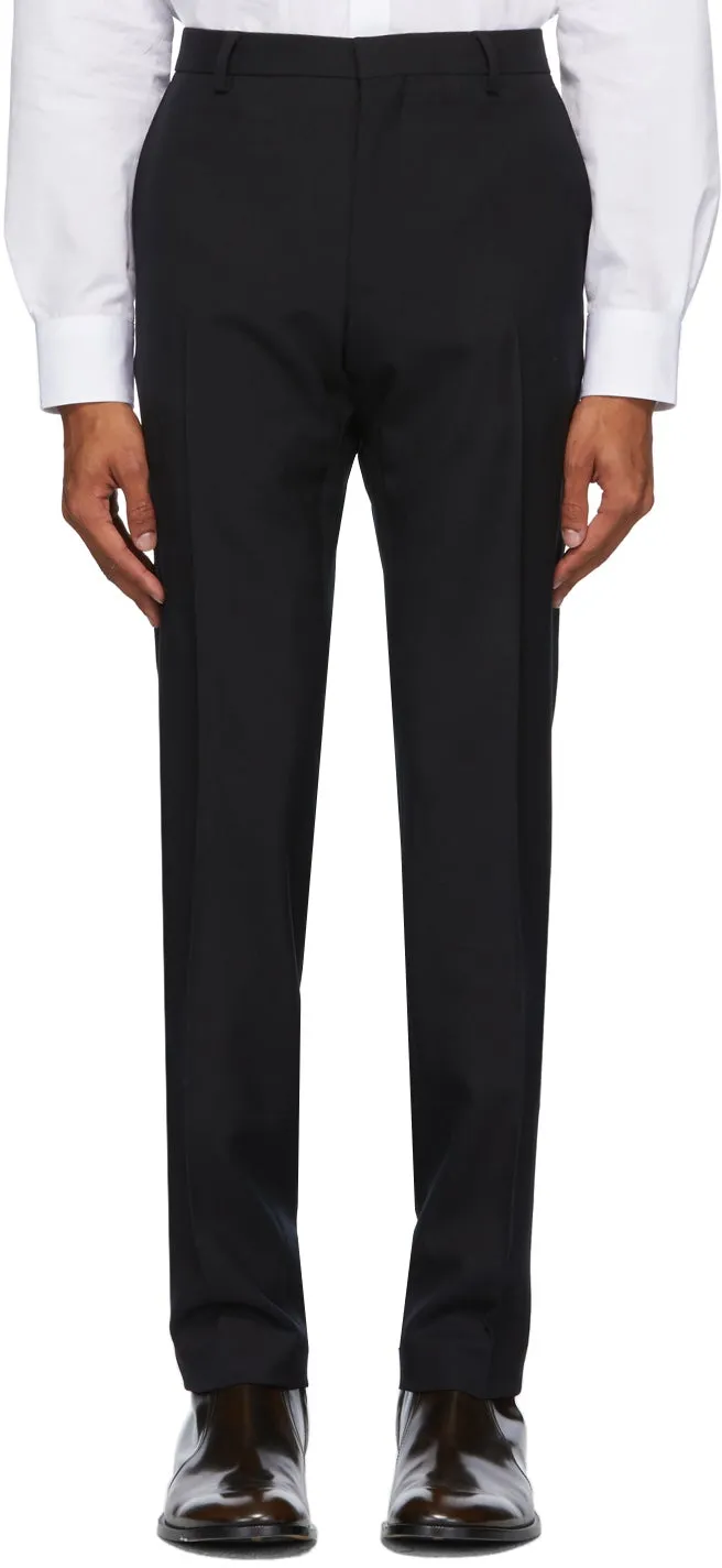 Dries Van Noten Black Wool Trousers