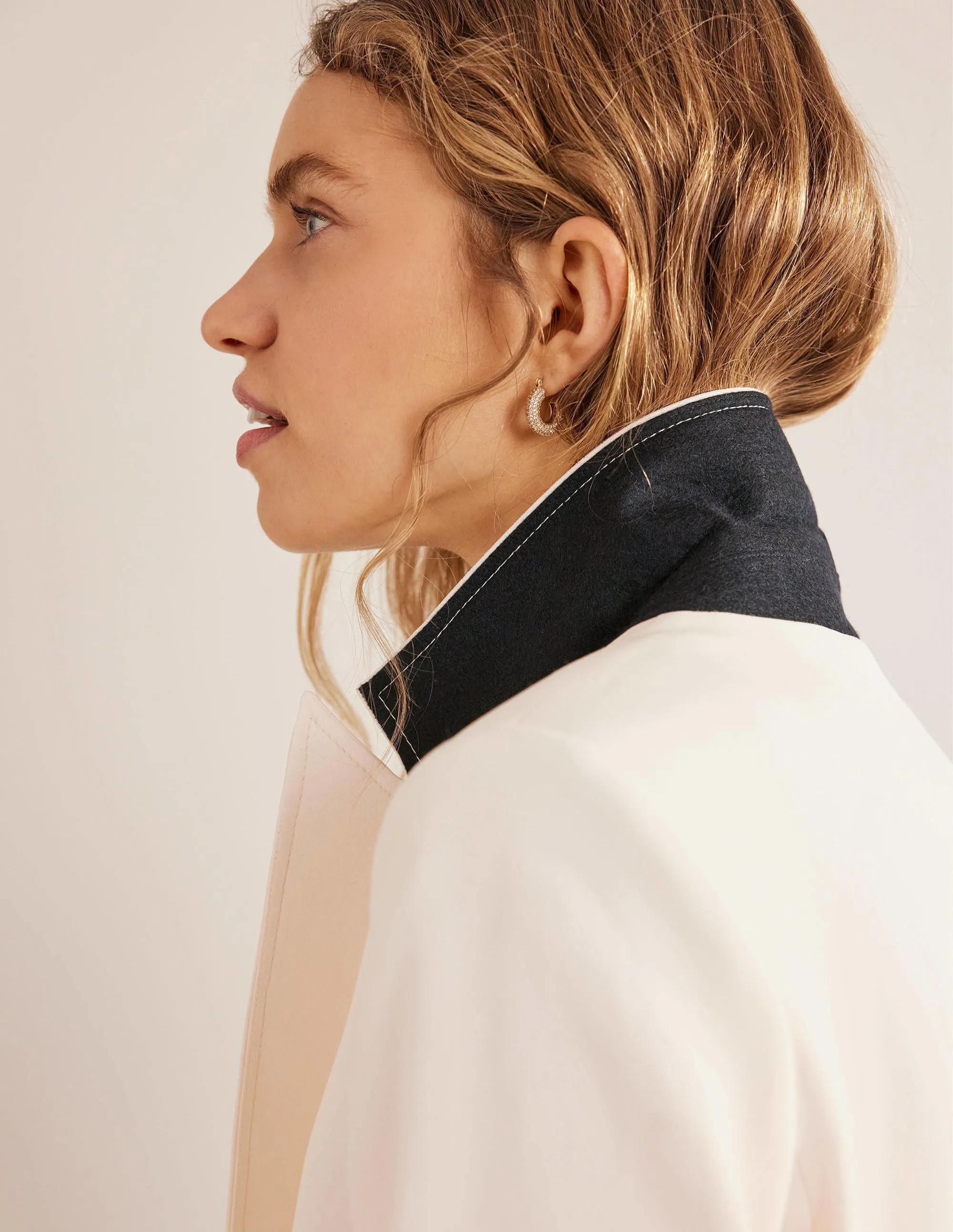 Fluid Tailored Blazer-Ivory