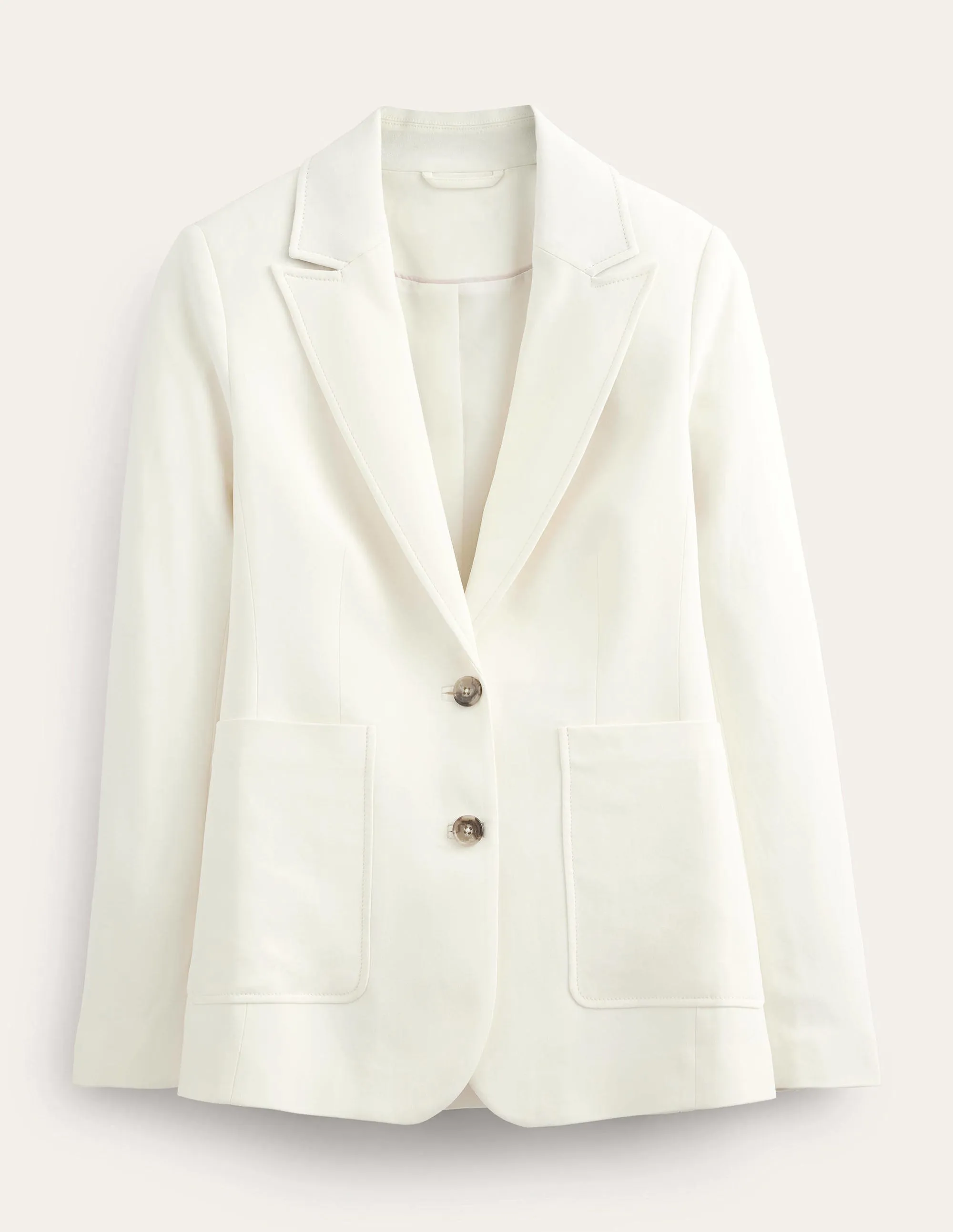 Fluid Tailored Blazer-Ivory