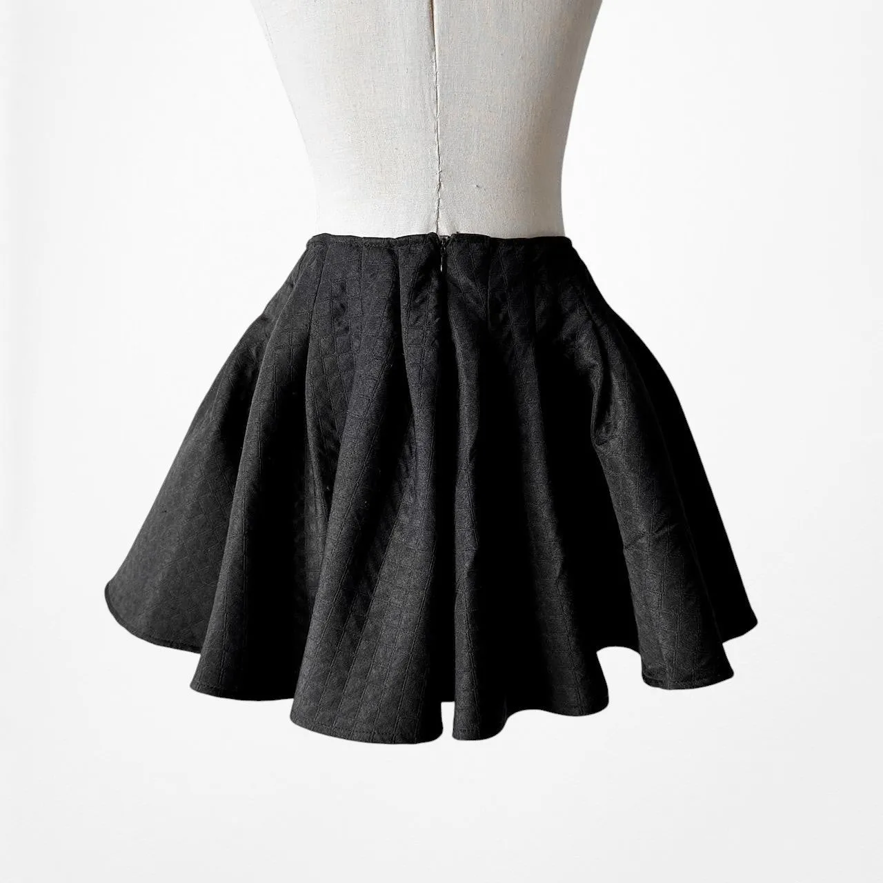 Forever 21 Black Pleated Skater Flared Mini Skirt Size S