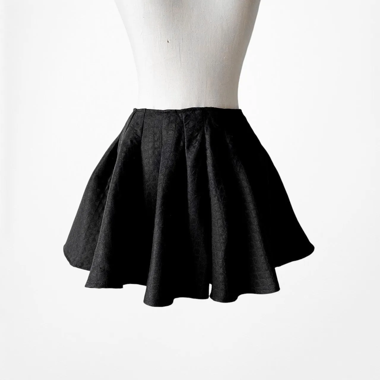 Forever 21 Black Pleated Skater Flared Mini Skirt Size S