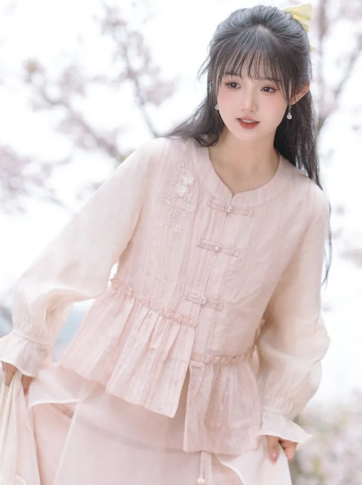 Girly Long Skirt Sweet   Top Flared Asymmetrical