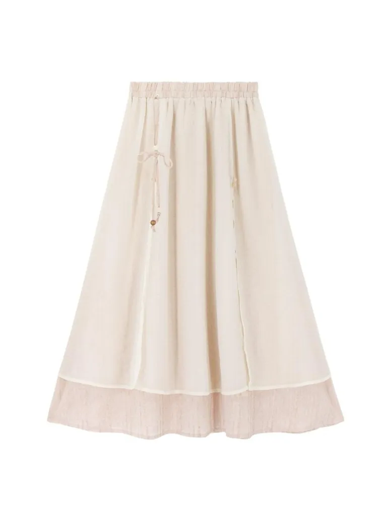 Girly Long Skirt Sweet   Top Flared Asymmetrical