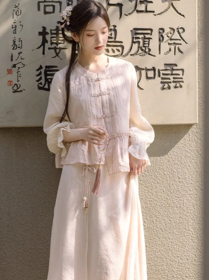 Girly Long Skirt Sweet   Top Flared Asymmetrical