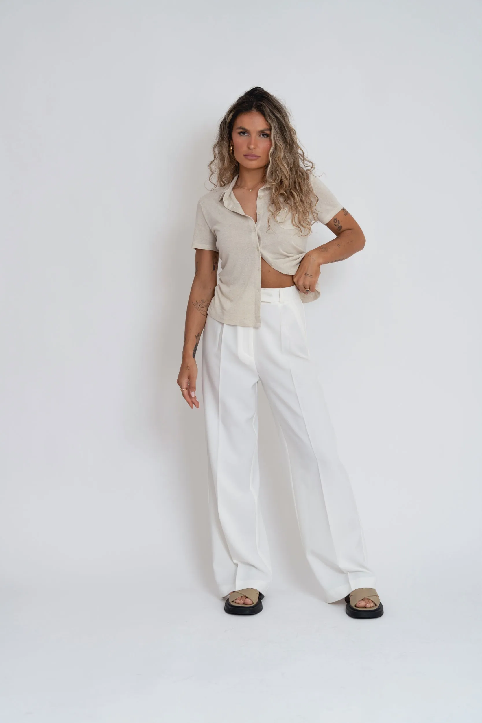 Jagger Tailored Trousers - Off-White