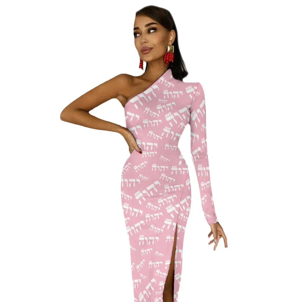 King YAHWEH Luxe II Half Sleeve Slit Dress