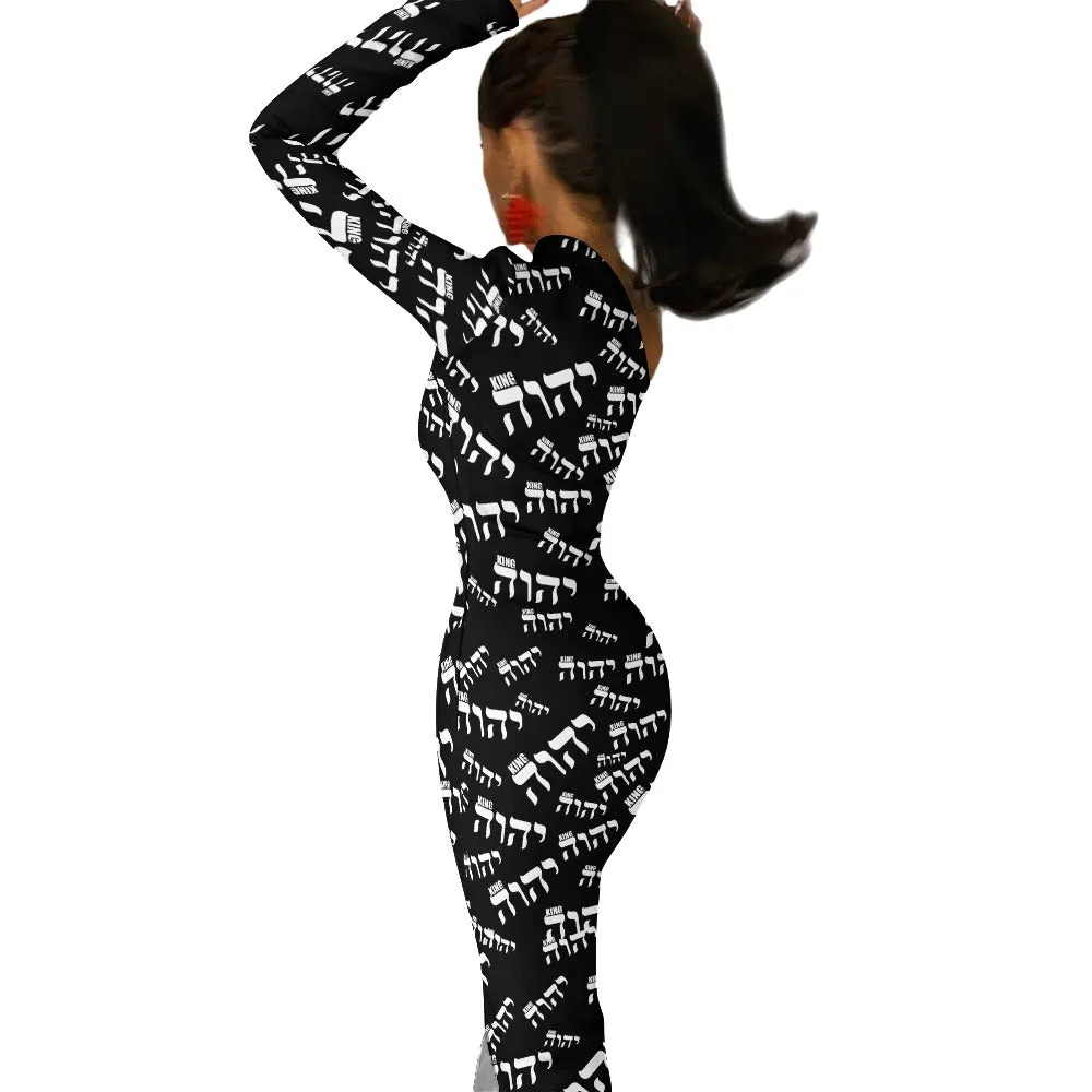 King YAHWEH Luxe II Half Sleeve Slit Dress