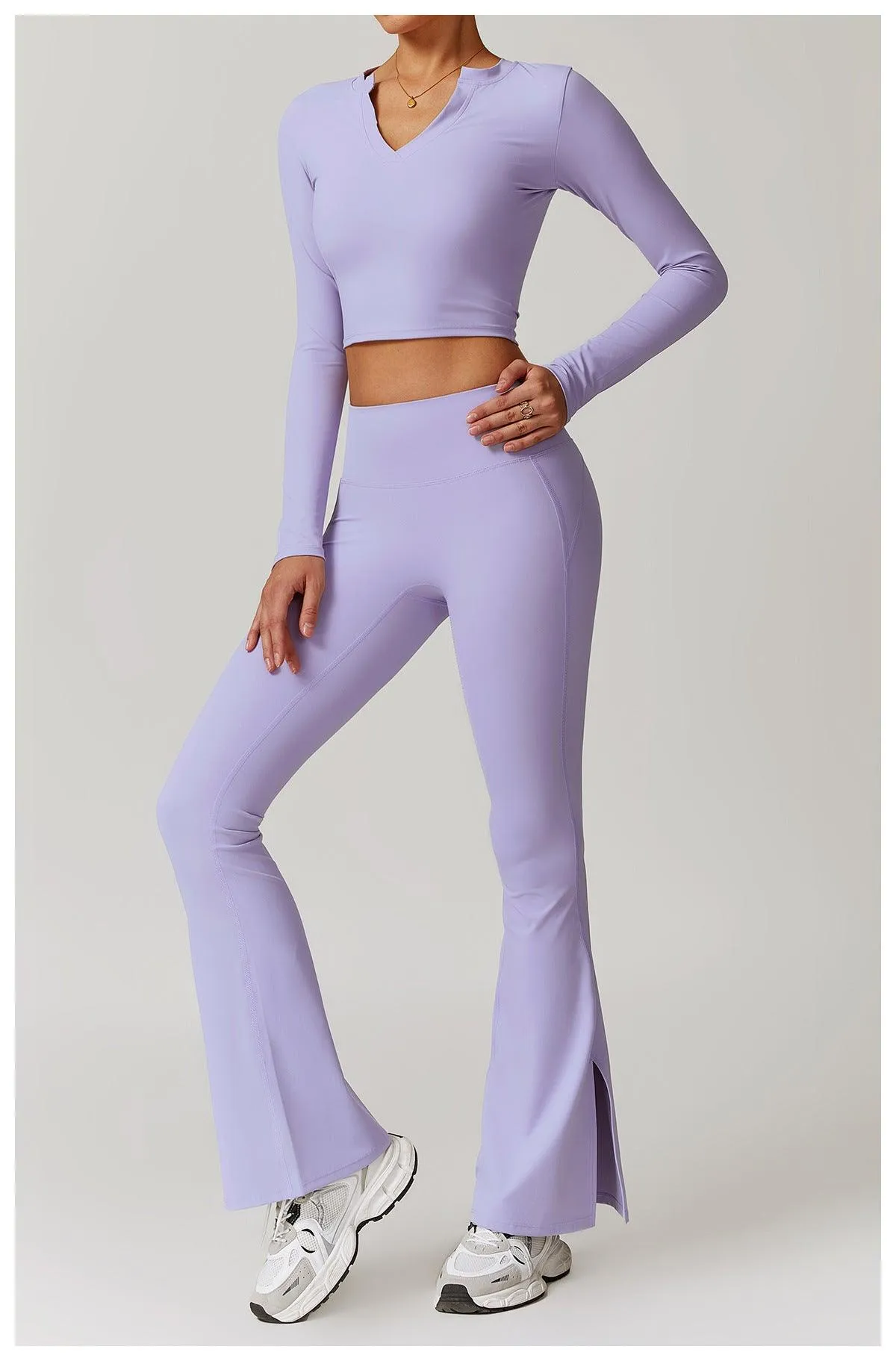 Lavender Vibe Flared Trousers