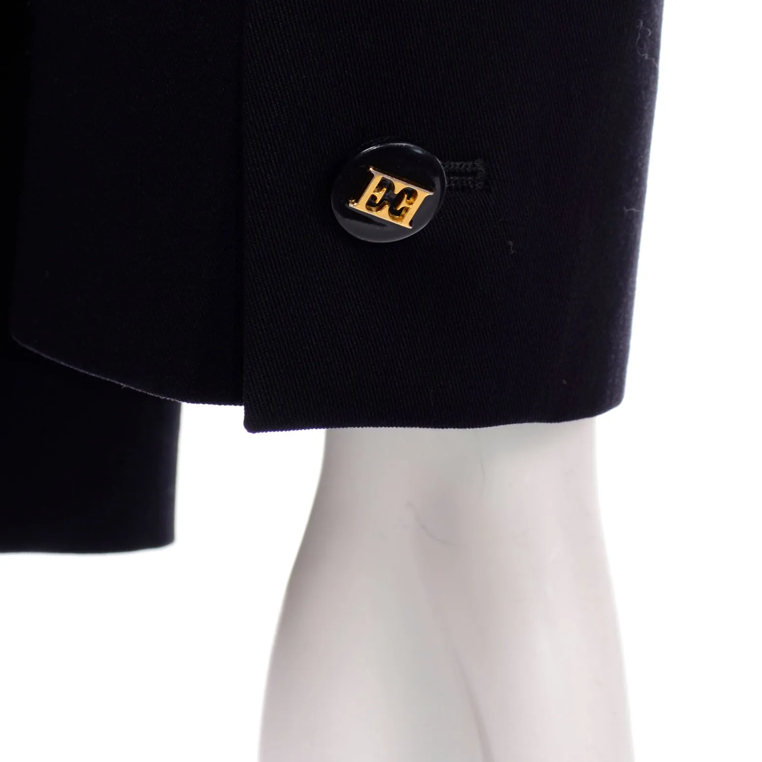 Margaretha Ley for Escada Vintage 1980s Dark Navy & Red Blazer Jacket