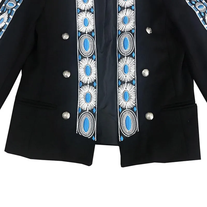 Men's Autumn Slim Fit Blazer With Embroidery