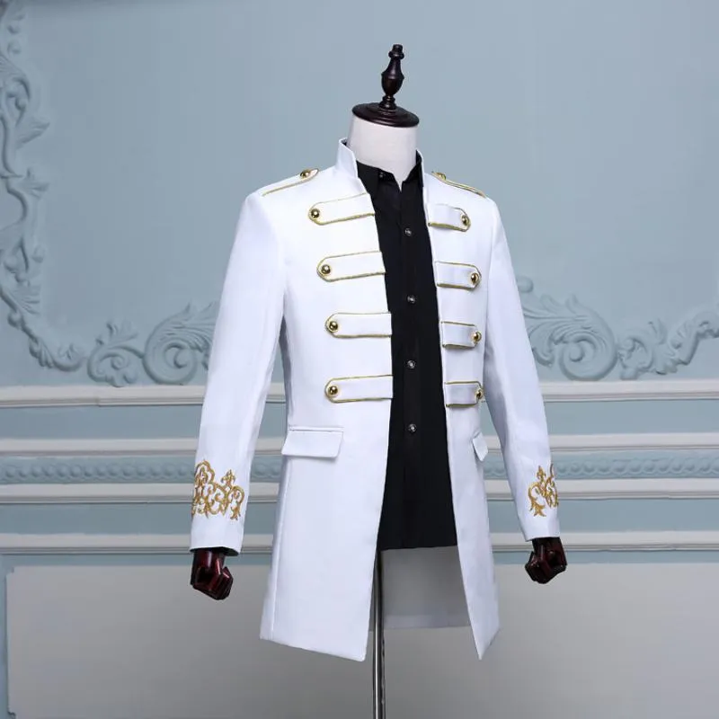 Men's Double Breasted Long Blazer